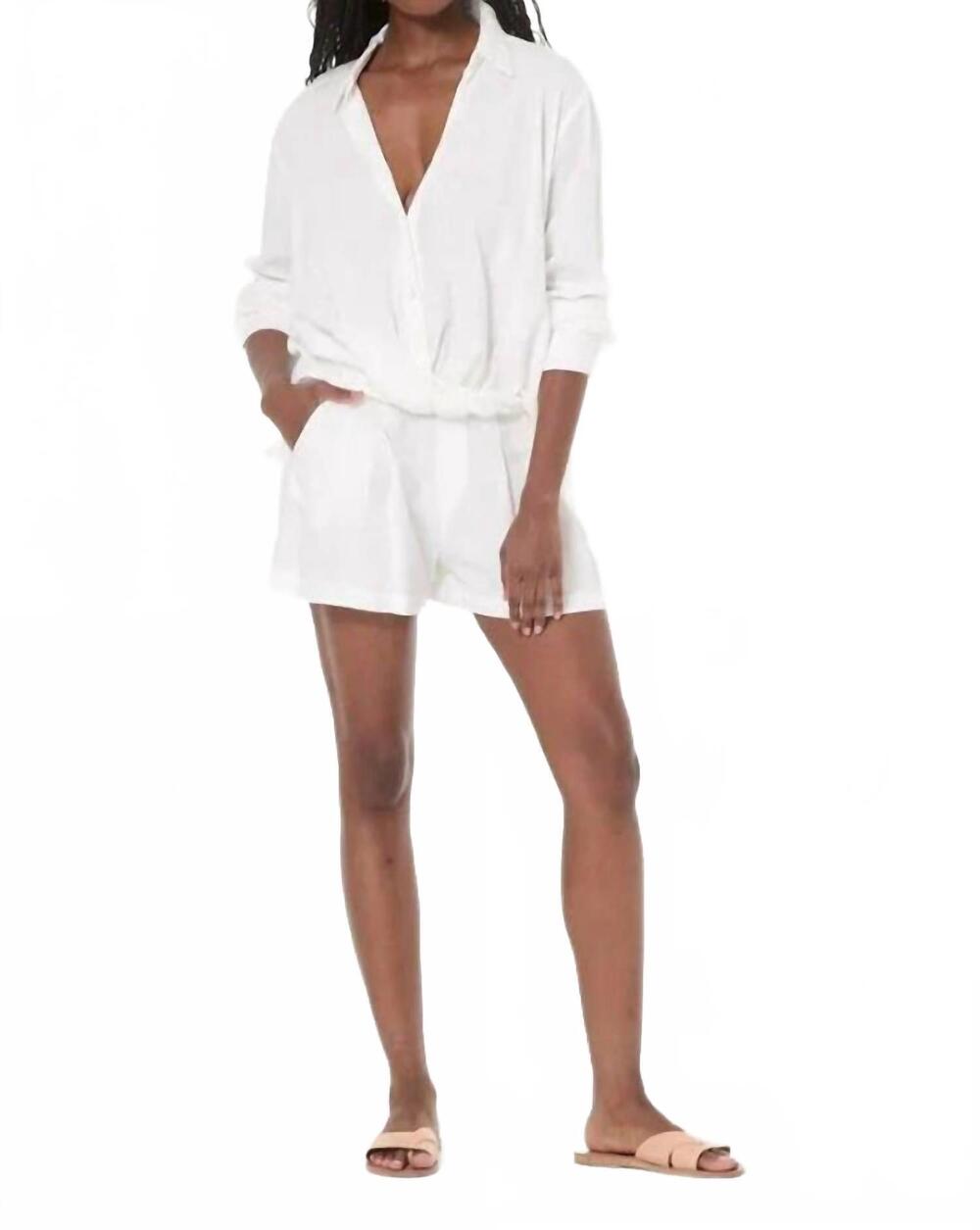 NEW YOUNG FABULOUS & BROKE reeta relaxed fit shorts in bone